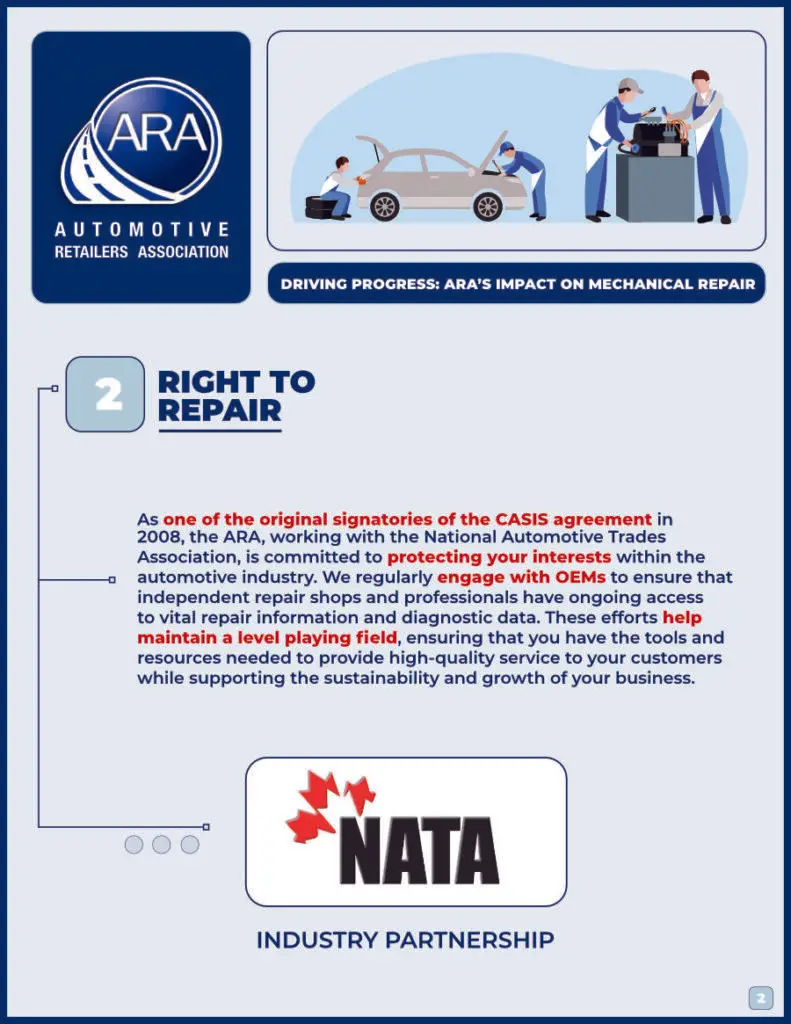 The impact of the ARA Mechanical Repair Division, page 2
